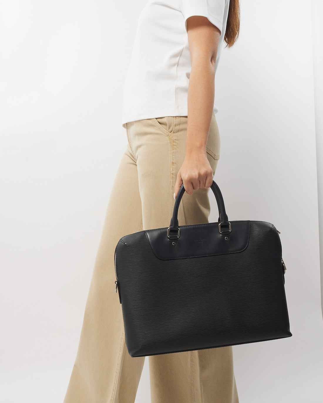 Louis Vuitton Black Epi Leather Porte Document Jules Business Bag