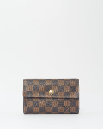 Louis Vuitton Damier Ebene Canvas Trifold French Wallet