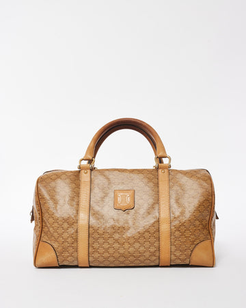 Celine New 1:1 Brown Coated Canvas Triomphe Monogram Duffle Bag