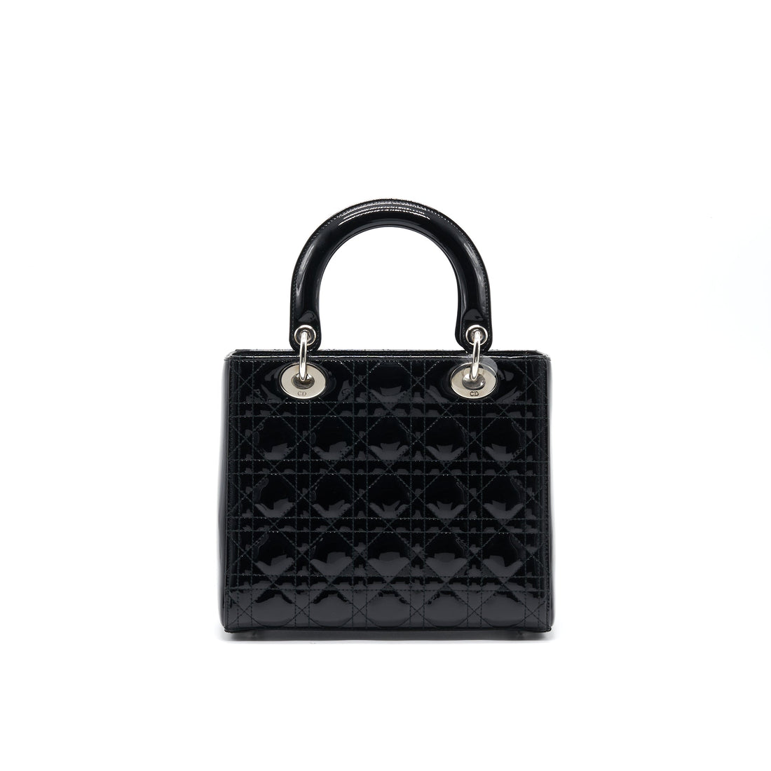 Top quality Dior Black Patent leather Medium Lady Top quality Dior Tote