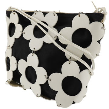 CELINE Shoulder Bag Leather, Canvas Off White/Black flour Women New 1:1