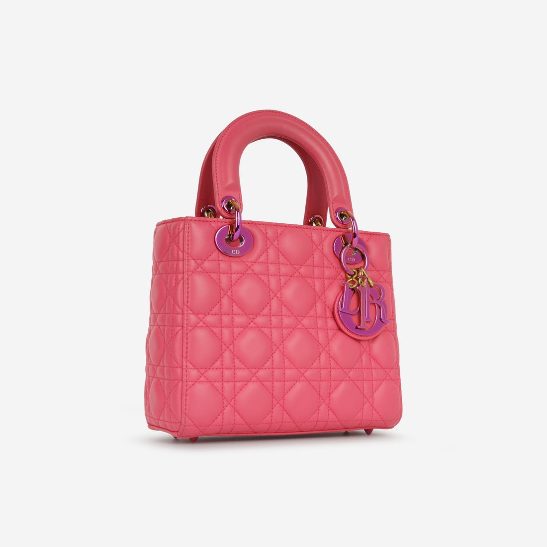 Dior Dior - Lady Dior - Small - Hot Pink Lambskin Cannage - PNKHW -