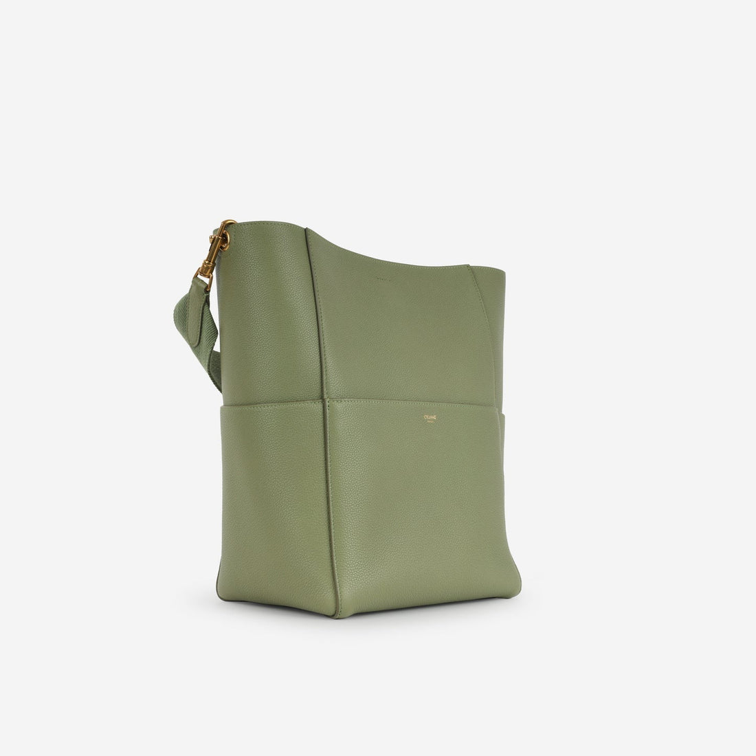 Celine Celine - Sangle Bucket Bag - Sage Green Calfskin GHW -