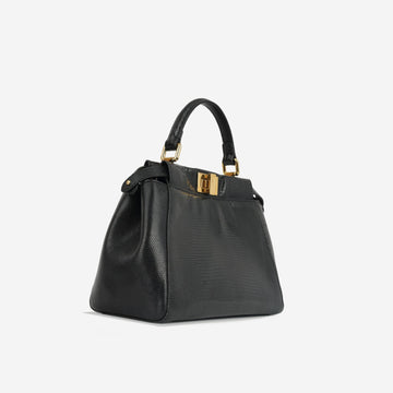 Fendi Fendi - Mini Peekaboo - Black Lizard GHW -
