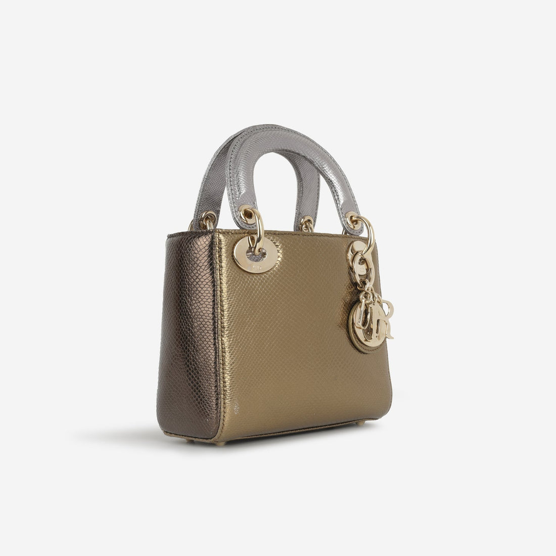 Dior Dior - Mini Lady Dior - Silver/Gold Lizard CGHW -  - 2021