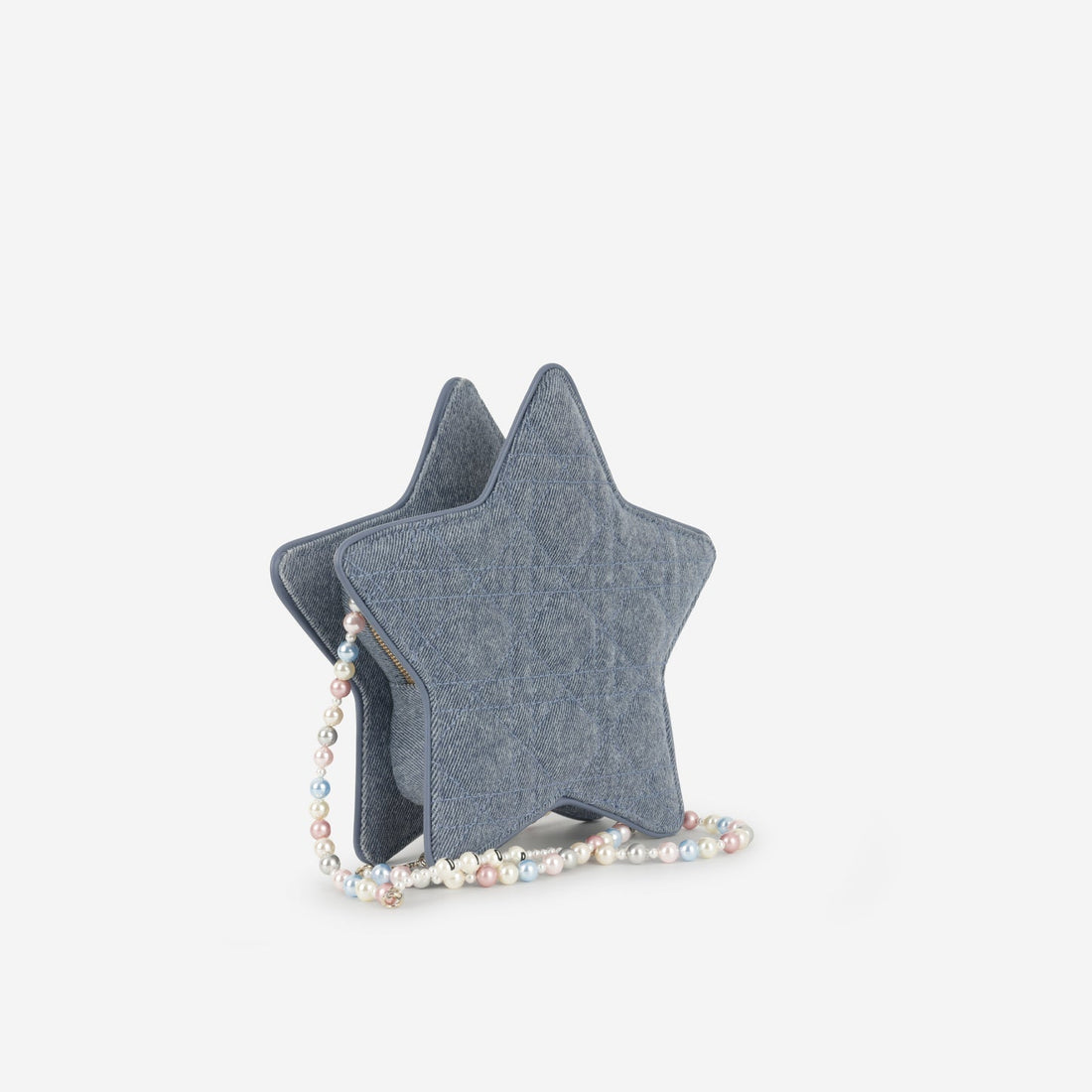 Dior - Mini Star Crossbody Bag - Blue Denim Multi Pearl CGHW -