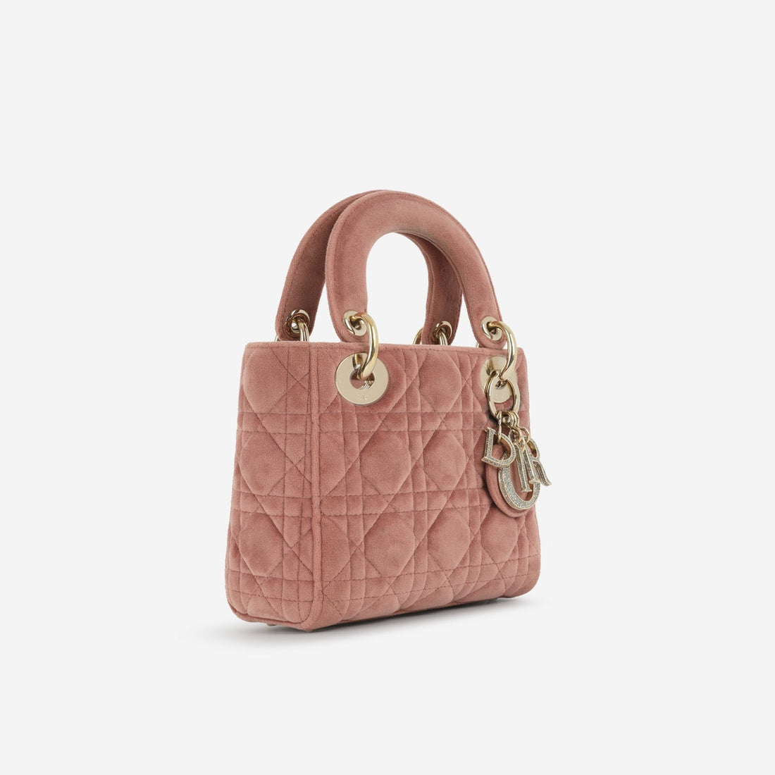 Dior - Mini Lady Dior - Rose Pink Velvet CGHW - 2019 -