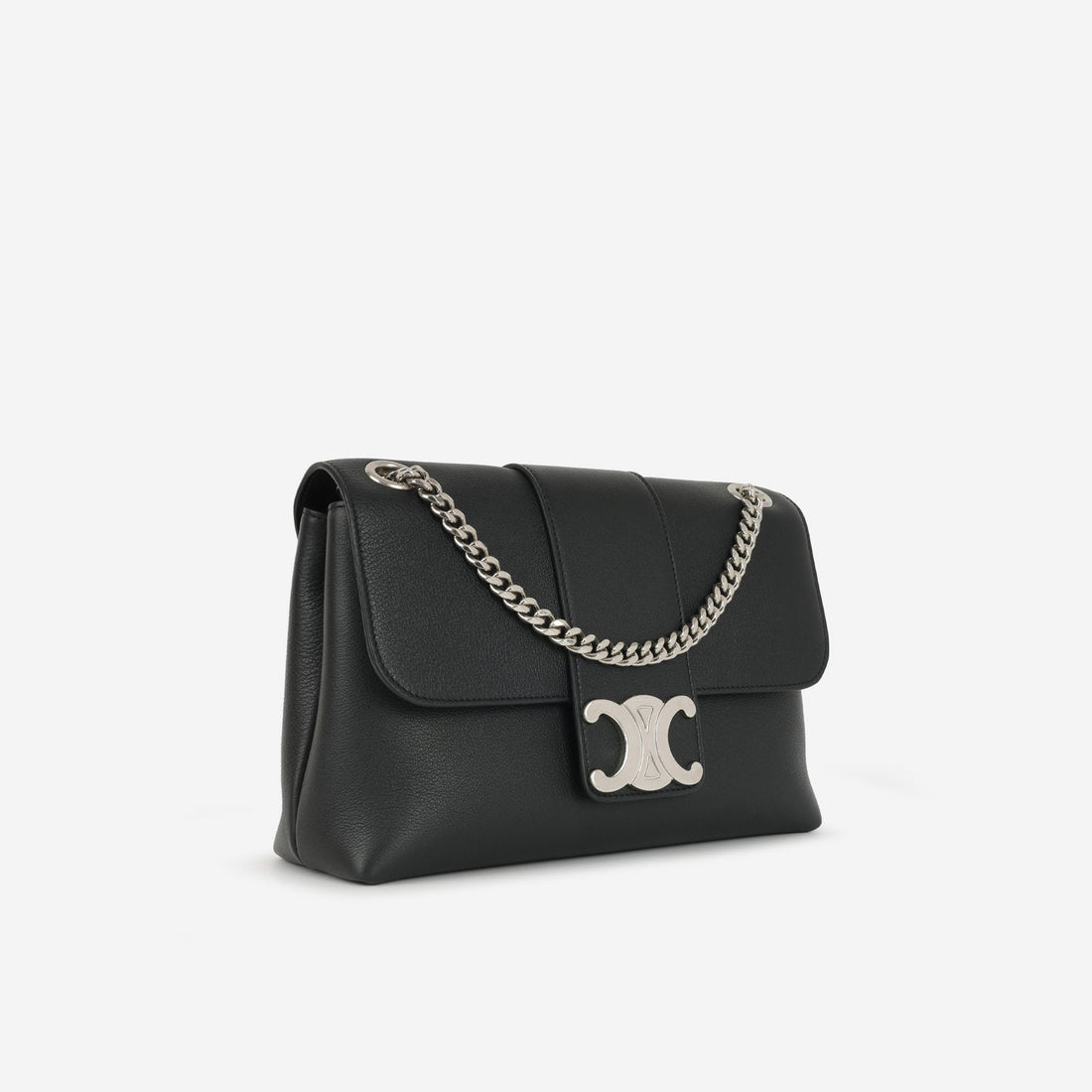 Celine - Medium Victoire Bag - Black Calfskin SHW -