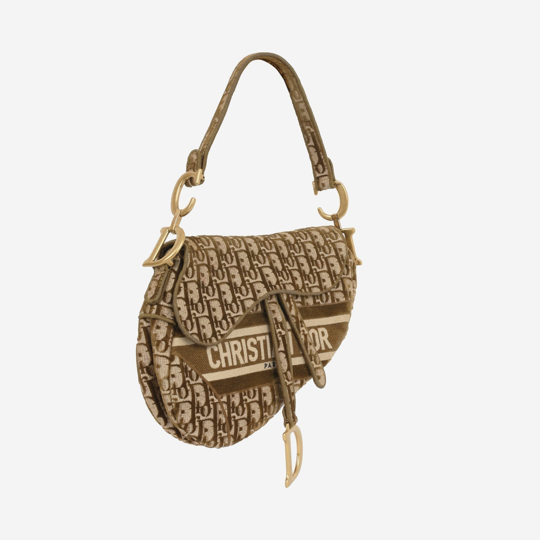 Dior Dior - Medium Saddle Bag - Olive Oblique Canvas GHW -  - 2020