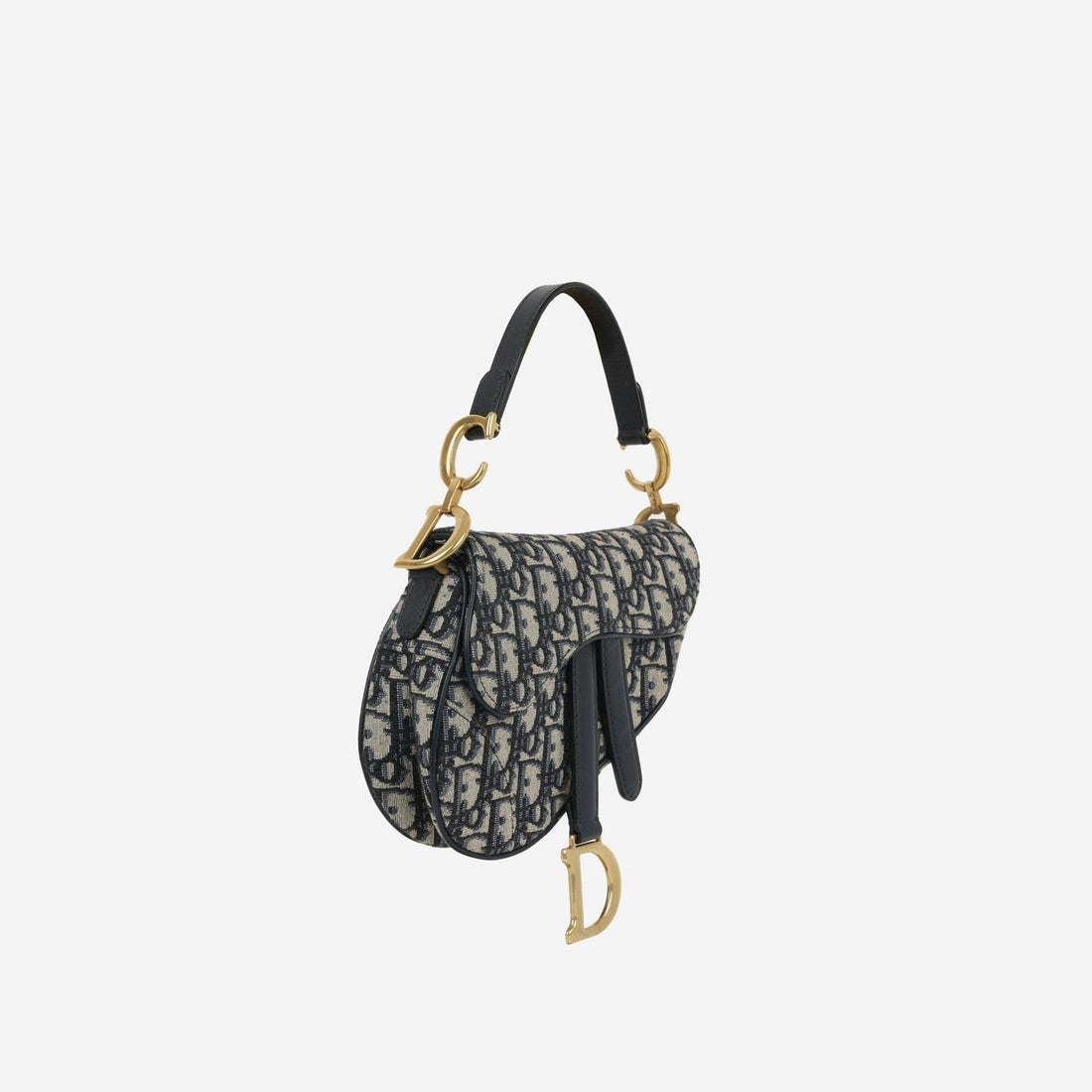 Dior Mini Saddle Bag Oblique Canvas GHW