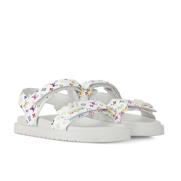 LV X MURAKAMI LV SUNSET FLAT COMFORT SANDAL WHITE 1AGXEQ