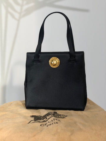CELINE Starball Satin Small Handbag Black New 1:1 jw2dbr