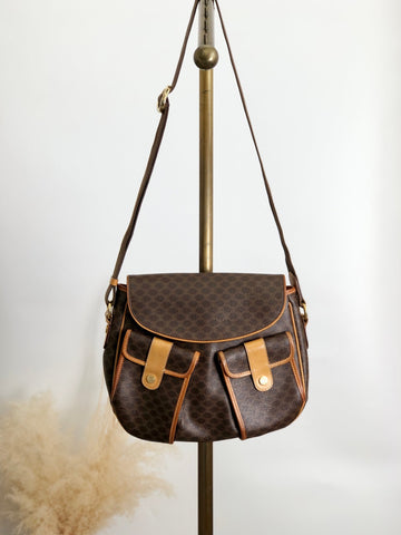 CELINE Macadam Double Pocket Shoulder bag Brown New 1:1 a3bmb4
