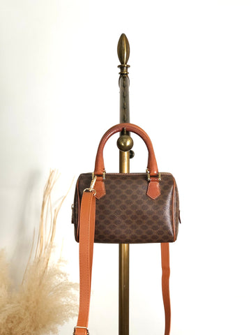 CELINE Macadam Two-way Small Boston bag Shoulder bag Brown New 1:1 8fppkm