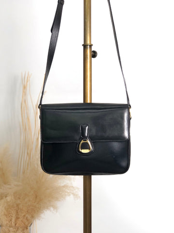CELINE Horse Bit Crossbody Shoulder bag Black New 1:1 pv63af
