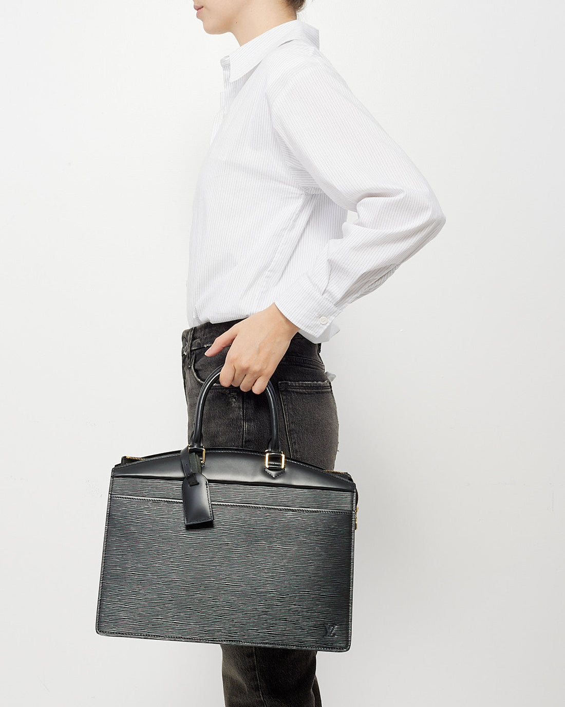 Louis Vuitton Black Epi Leather Riviera Tote Bag