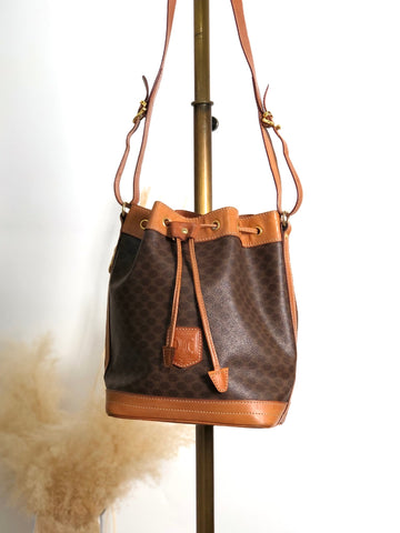 CELINE  Drawstring Shoulder bag Brown New 1:1 y4ma84
