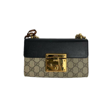 Gucci Small GG Supreme Padlock Beige/Ebony GHW