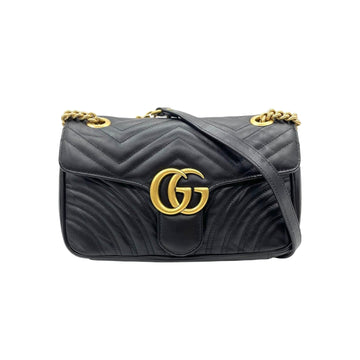 Gucci Small Marmont Matelassé Leather Black GHW