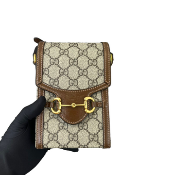 Gucci Horsebit 1955 Leather Crossbody Bag GHW