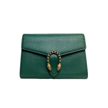 Gucci Dionysus Chain Wallet Calfskin Mini Green MHW