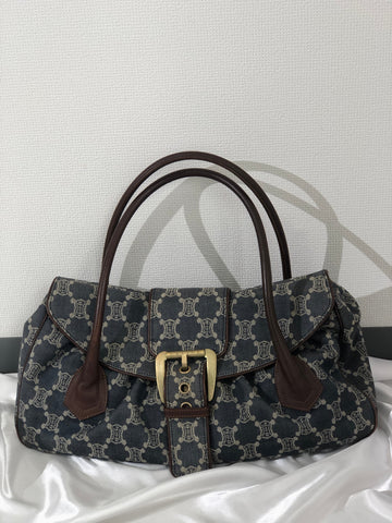 CELINE Paris Macadam Flap Denim Handbag Indigo New 1:1 karzh3