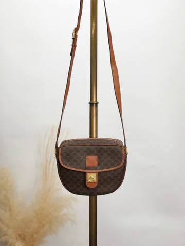 CELINE Macadam Gancini Flap Shoulder bag Brown New 1:1 27ufzi