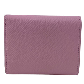 CELINE Tri-fold wallet leather pink Small trifold Women New 1:1