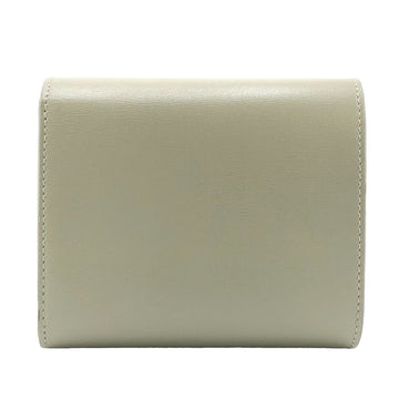 CELINE Tri-fold wallet leather green Triomphe Small flap wallet Women New 1:1