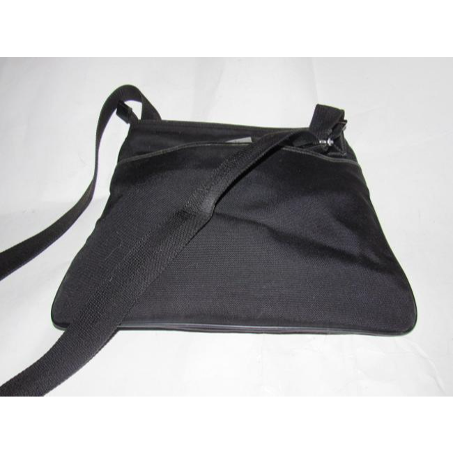 Gucci gucci Pursesdesigner Purses Black Leather And Canvas With A Nylon Strap Canvasleather M