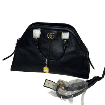 Gucci RE(BELLE) Top Handle Bag Leather Medium Black B24-59