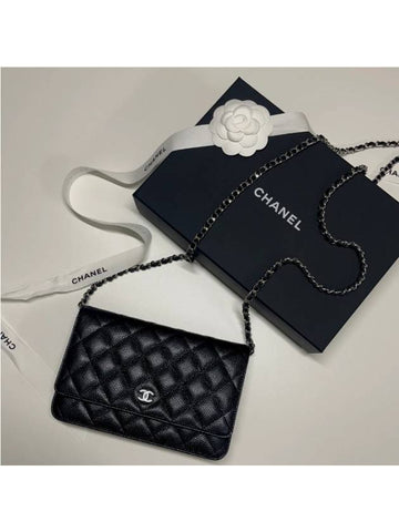 Classic woc black silver caviar skin AP0250 Chanel