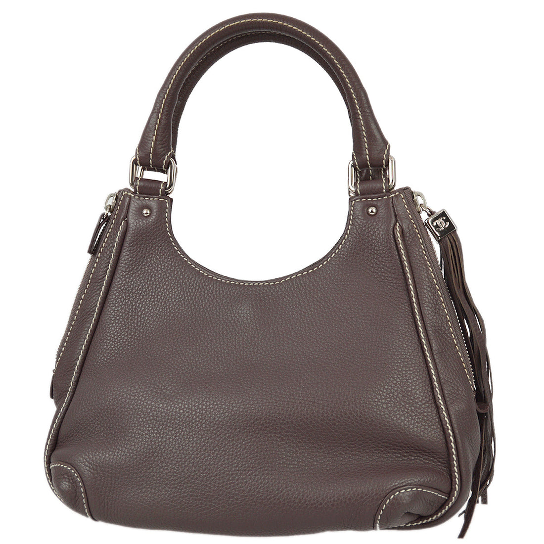 New 1:1 Rep Top Quality Chanel 2003-2004 Brown Hobo Handbag