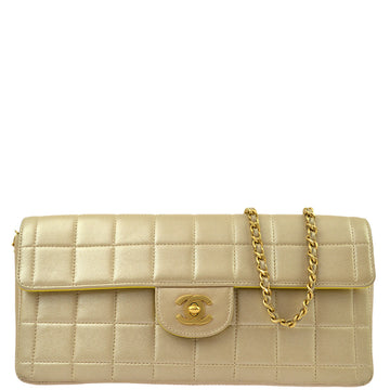 New 1:1 Rep Top Quality Chanel Beige Lambskin Choco Bar East West Shoulder Bag