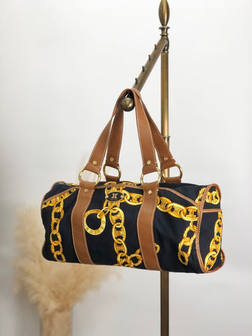 CELINE Handbag Boston bag Yellow×Black New 1:1 ui7frx