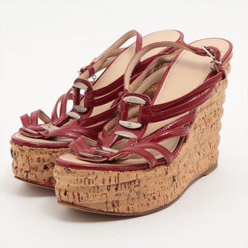 New 1:1 Rep Top Quality Chanel Patent Leather Sandal 35 1/2  Red Ride