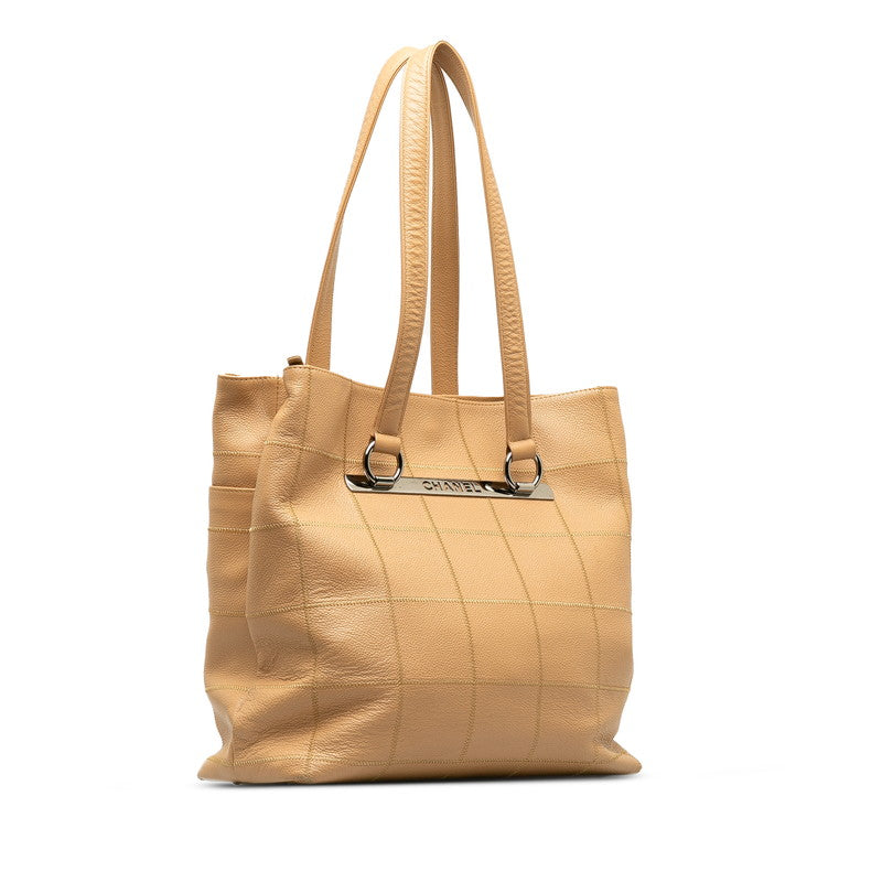 New 1:1 Rep Top Quality Chanel Chocolate Bar  Bag houlder Bag Beige Caviar S  CHANEL