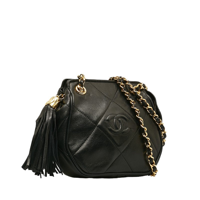 New 1:1 Rep Top Quality Chanel  Cocomark Mattress Tassel Chain houlder Bag Pocket Black  Lady Chanel