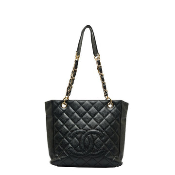 New 1:1 Rep Top Quality Chanel Cocomark Mattress PT Tortoise Chain Handbag Black Gold Caviar S  CHANEL