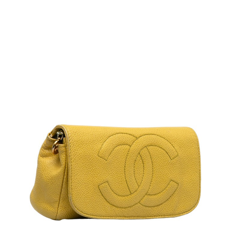 New 1:1 Rep Top Quality Chanel Cocomark Porch Yellow Caviar   Chanel