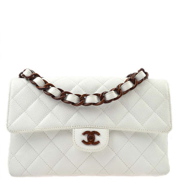 New 1:1 Rep Top Quality Chanel White Caviar Medium Single Flap Shoulder Bag