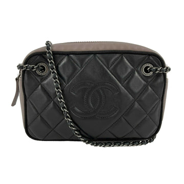 Top Quality Chanel - 2017 Bicolor Small Black / Taupe Ballerine CC Camera Case Crossbody