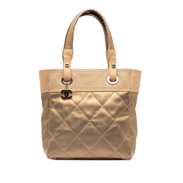 New 1:1 Rep Top Quality Chanel COCOMARK PARIBIARITZ PM TOOT BAG A34208 G Beige Canvas Leather  CHANEL