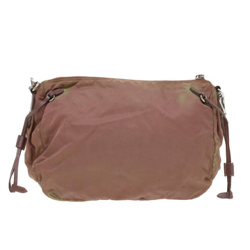 Prada Shoulder Bag Nylon Wine Red  ar8327