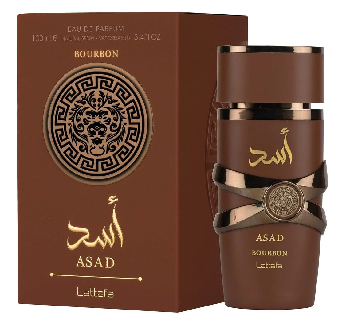 Lattafa Asad Bourbon , 3.4 oz EDP Spray 100ml Perfume