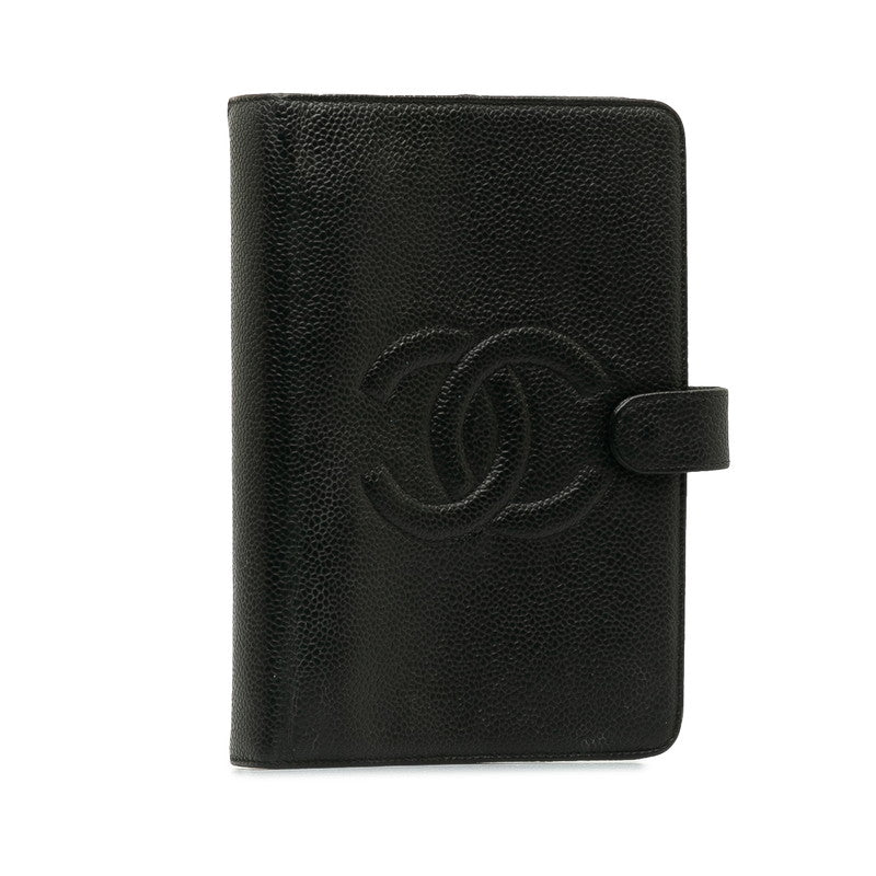 New 1:1 Rep Top Quality Chanel Coco Agenda MM 6  Handbook Cover Black Caviar S  CHANEL
