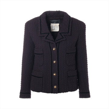 New 1:1 Rep Top Quality Chanel Coconut Button 93A Wool  Alpacca Jacket 34  Pearl P02242 Twid Handcuff