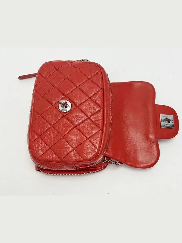 Red Matrasse Lambskin 15th Chain Mini Cross Bag 4VCHB34243 Chanel