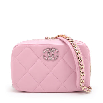 New 1:1 Rep Top Quality Chanel 19  Chain Shoulder Bag Pink G x Silver Gold AP2728