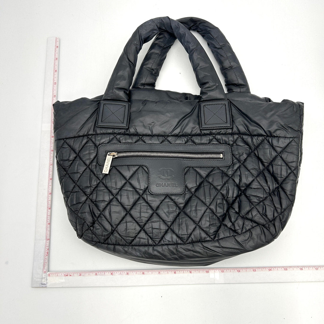 Top Quality Chanel Nylon Quilted Small Coco Cocoon Tote Black  LA1465